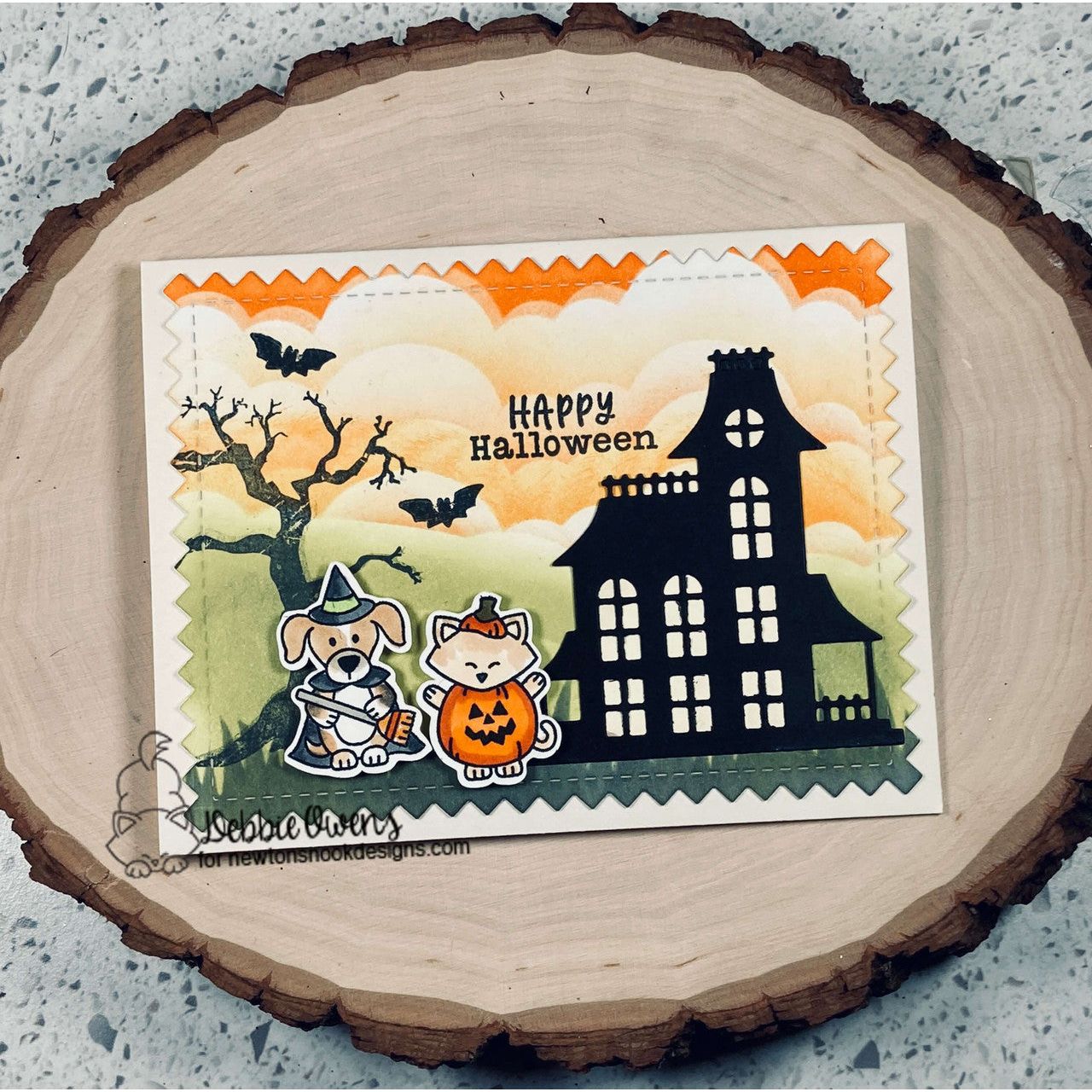 Newton's Nook Designs Trick or Treat Puppy Clear Stamps nn2409s02 clouds