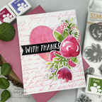 Simon Says Stamp Card Kit of the Month March 2026 Watercolor Bouquet ck0326 Thanks Card | color-code:ALT30