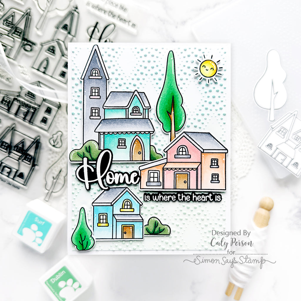 Simon Says Stamp No Place Like Home Wafer Dies 1277sdc Rain or Shine Home Card | color-code:ALT02