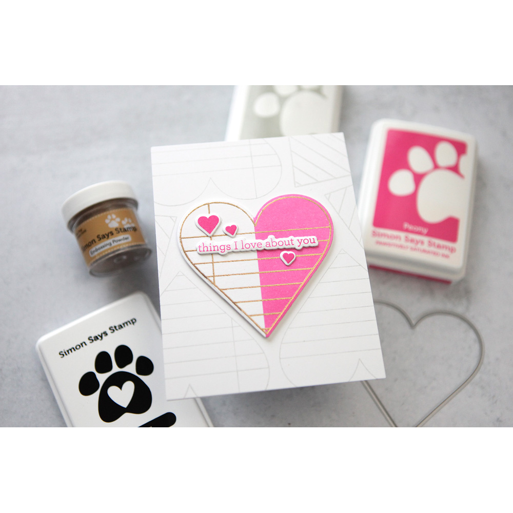 CZ Design Wafer Dies Noted Heart czd226c Smitten Love Card | color-code:ALT05