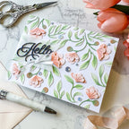 Simon Says Stamp Nuvelli Script Hello Wafer Dies s1035 Happy Camper Hello Card | color-code:ALT06