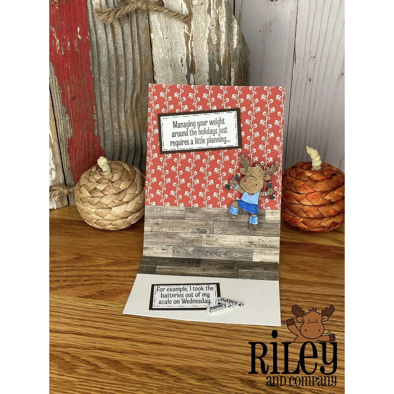 Riley And Company Funny Bones Holiday Planning Cling Rubber Stamp rwd-1195 exercise