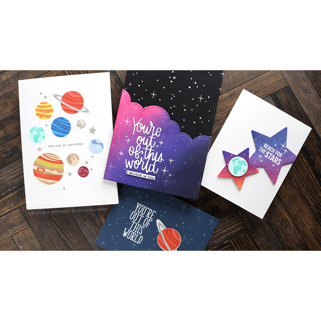 Simon Says Clear Stamps You Are My Universe sss202705c Out Of This World Card Set | color-code:ALT03