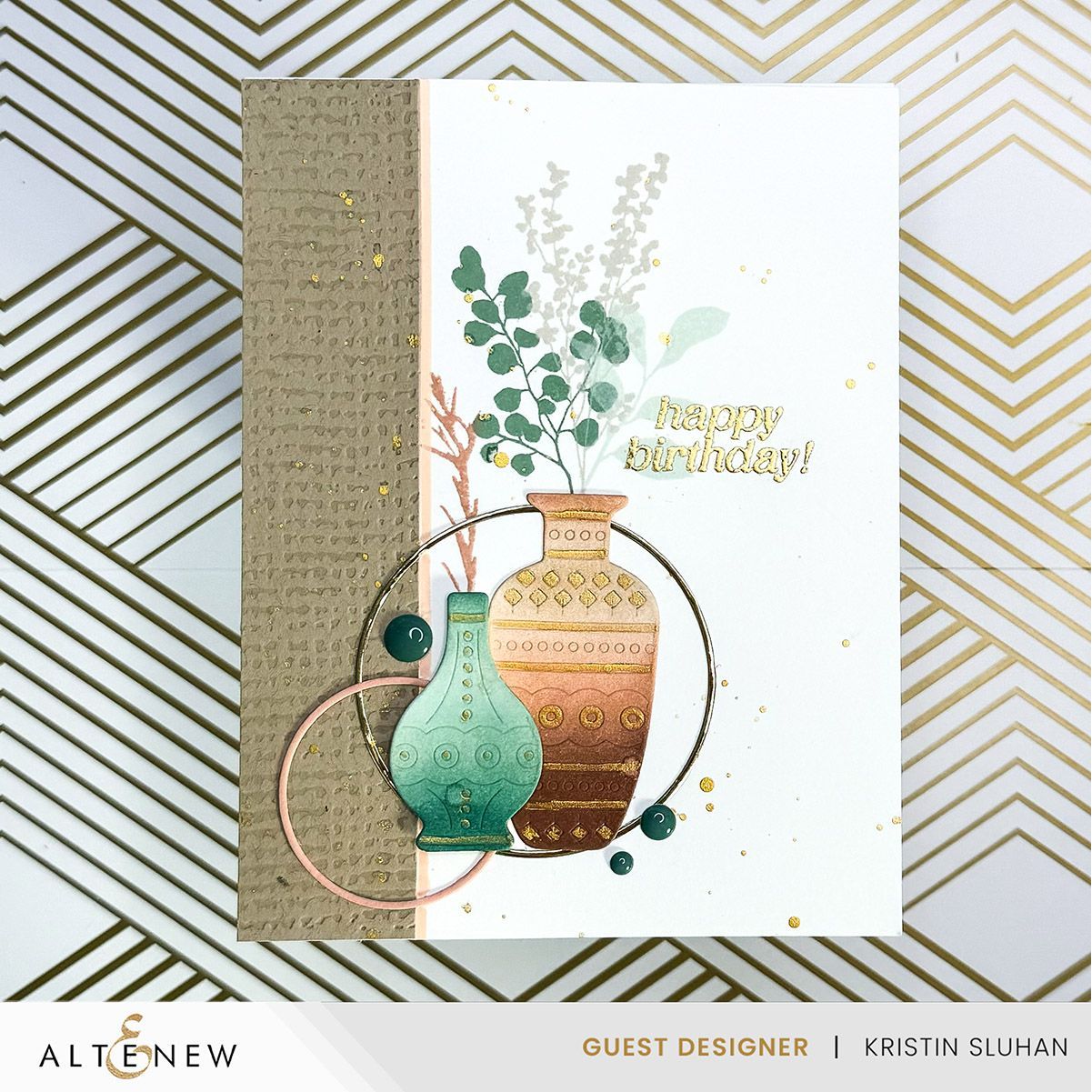 Altenew Frosted Foliage Enamel Dots alt8842 birthday