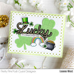 Pretty Pink Posh Lucky Clear Stamps rainbow