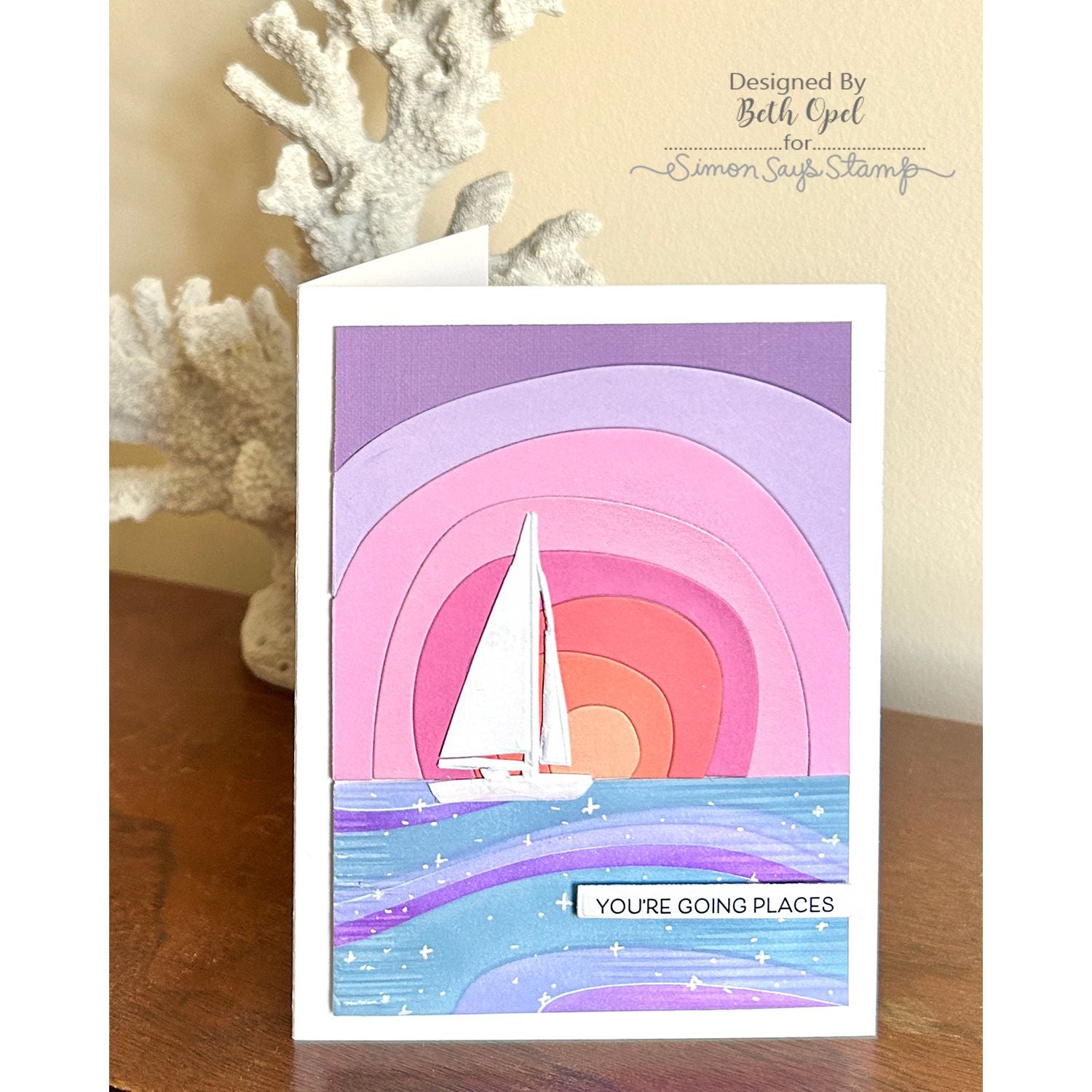 Simon Says Stamp Ocean Horizon Wafer Dies 1311md Friend Like You Going Places Card | color-code:ALT09