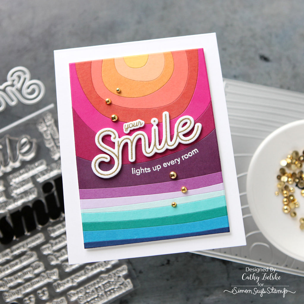 Simon Says Stamp Ocean Horizon Wafer Dies 1311md Friend Like You Smile Card | color-code:ALT01