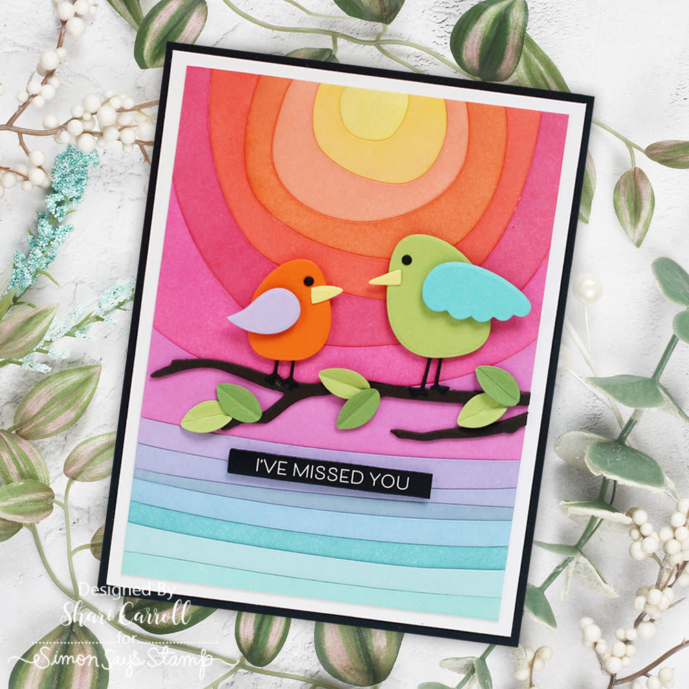 Simon Says Stamp Ocean Horizon Wafer Dies 1311md Friend Like You Miss You Card