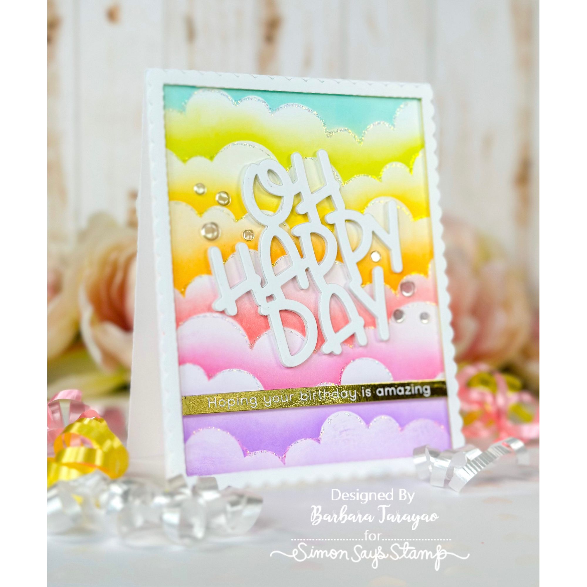 Simon Says Stamp Oh Happy Day Wafer Dies sssd112822 Out Of This World Happy Day Card | color-code:ALT07