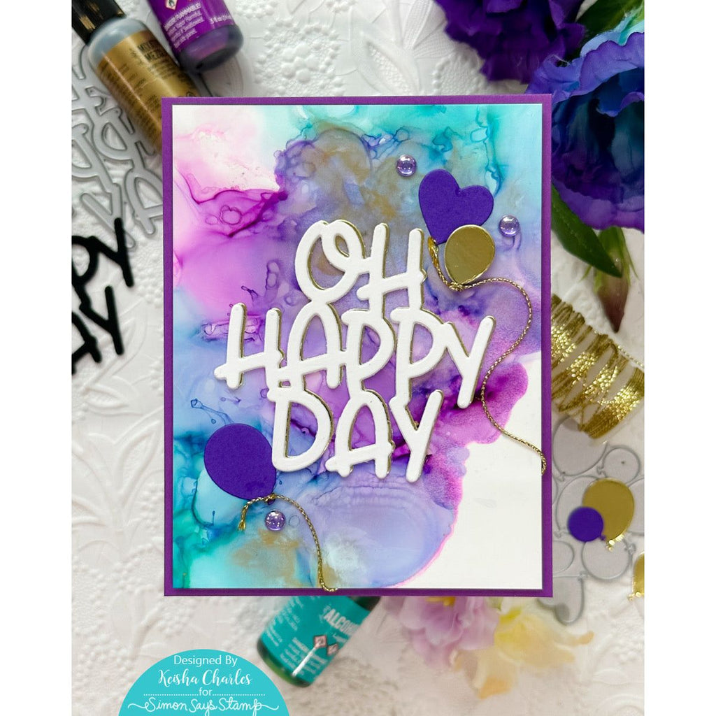 Simon Says Stamp Oh Happy Day Wafer Dies sssd112822 Out Of This World Happy Day Card | color-code:ALT02