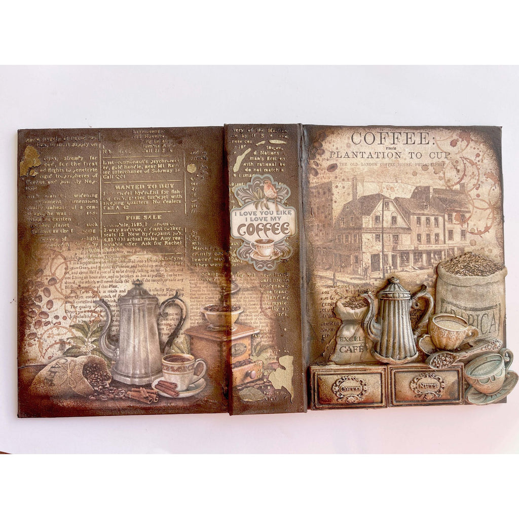 Stamperia Coffee And Chocolate Daily News Stencil kstd149 album