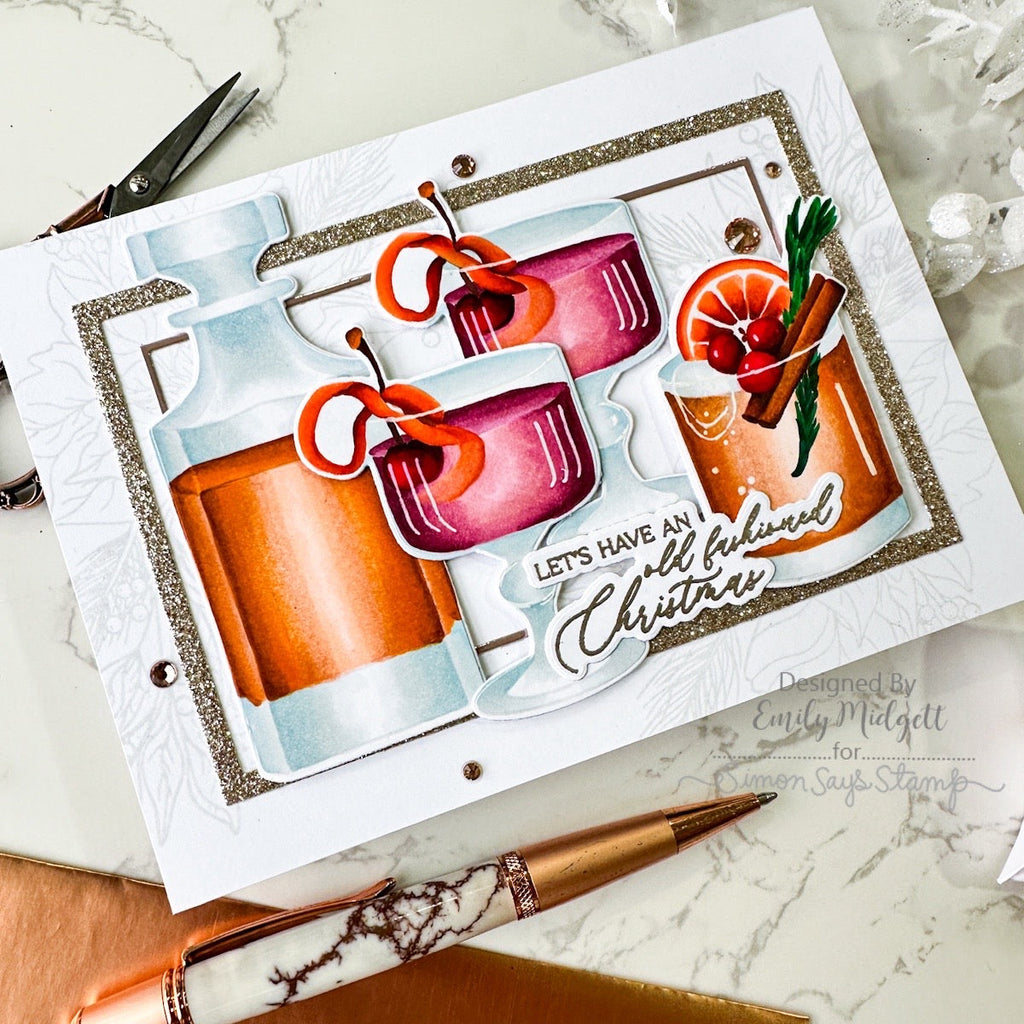 Simon Says Stamps and Dies Old Fashioned Christmas set885of Festive Fun Christmas Card | color-code:ALT01