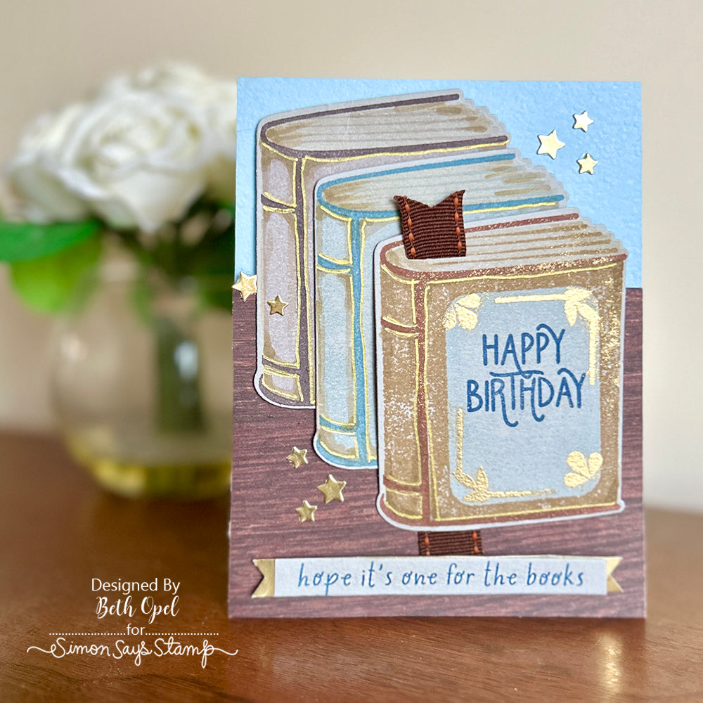 Simon Says Stamp One for the Books Wafer Dies 1250sdc Favorite Things Birthday Card