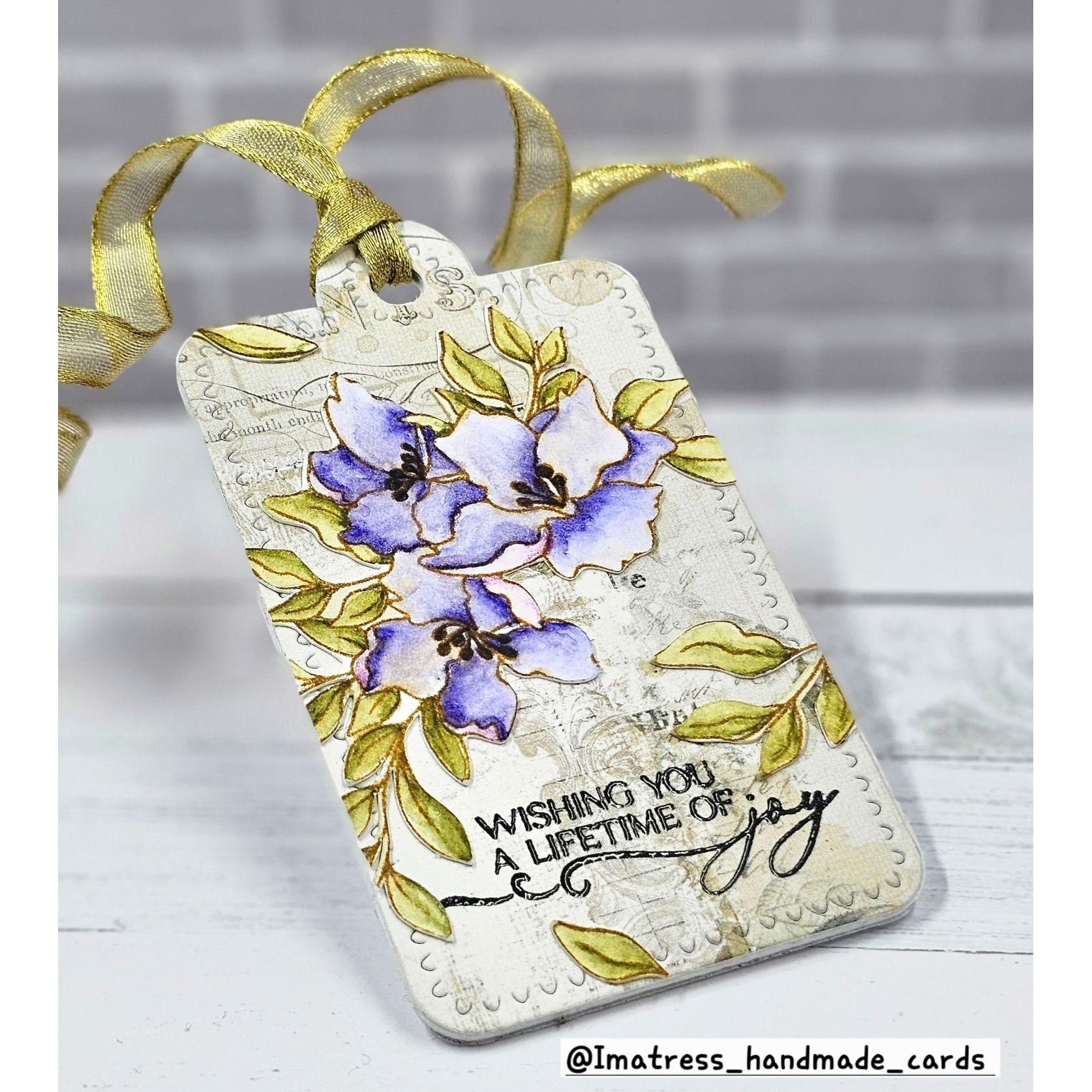 Simon Says Clear Stamps Orange Blossom Blessings 2225ssc Moments in Time Wedding Gift Tag