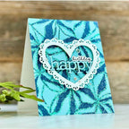 Simon Says Clear Stamp Organic Leaves 1047ms Celebrate  Birthday Card