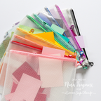 Simon Says Stamp Mesh Zipper Bags Rainbow Set With Ring Clip | color-code:ALT01