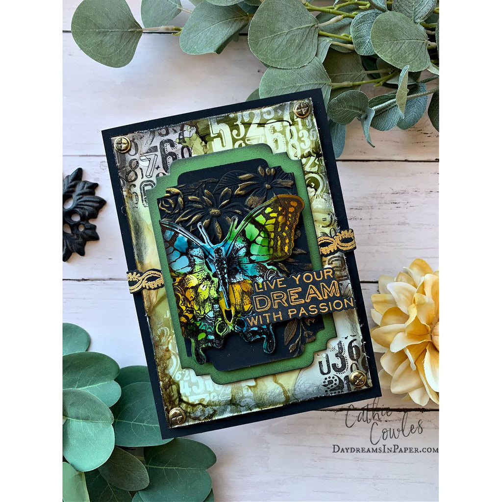 Tim Holtz Ornate Trims Stamps with Simon Says Stamp Dies Bundle setot25 Dream Card | color-code:ALT03