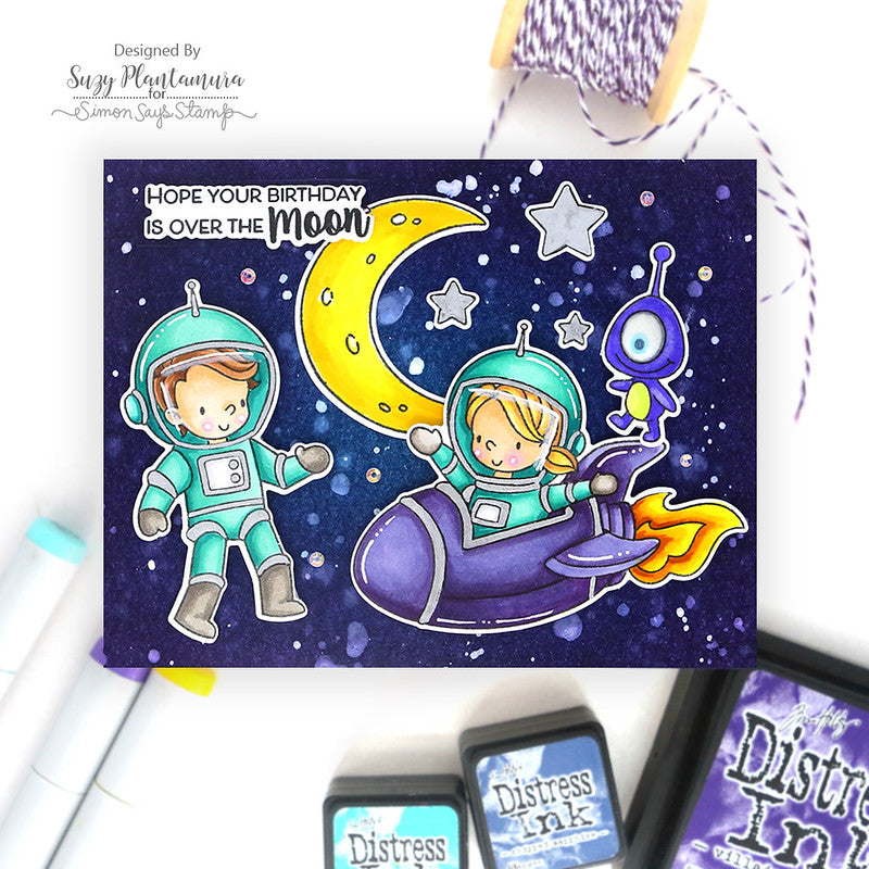 Simon Says Stamp Out of This World Wafer Dies 1377sdc Happy Camper Birthday Card | color-code:ALT04