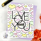 Simon Says Clear Stamp Outline Hearts 1149ssc To Love Love Card