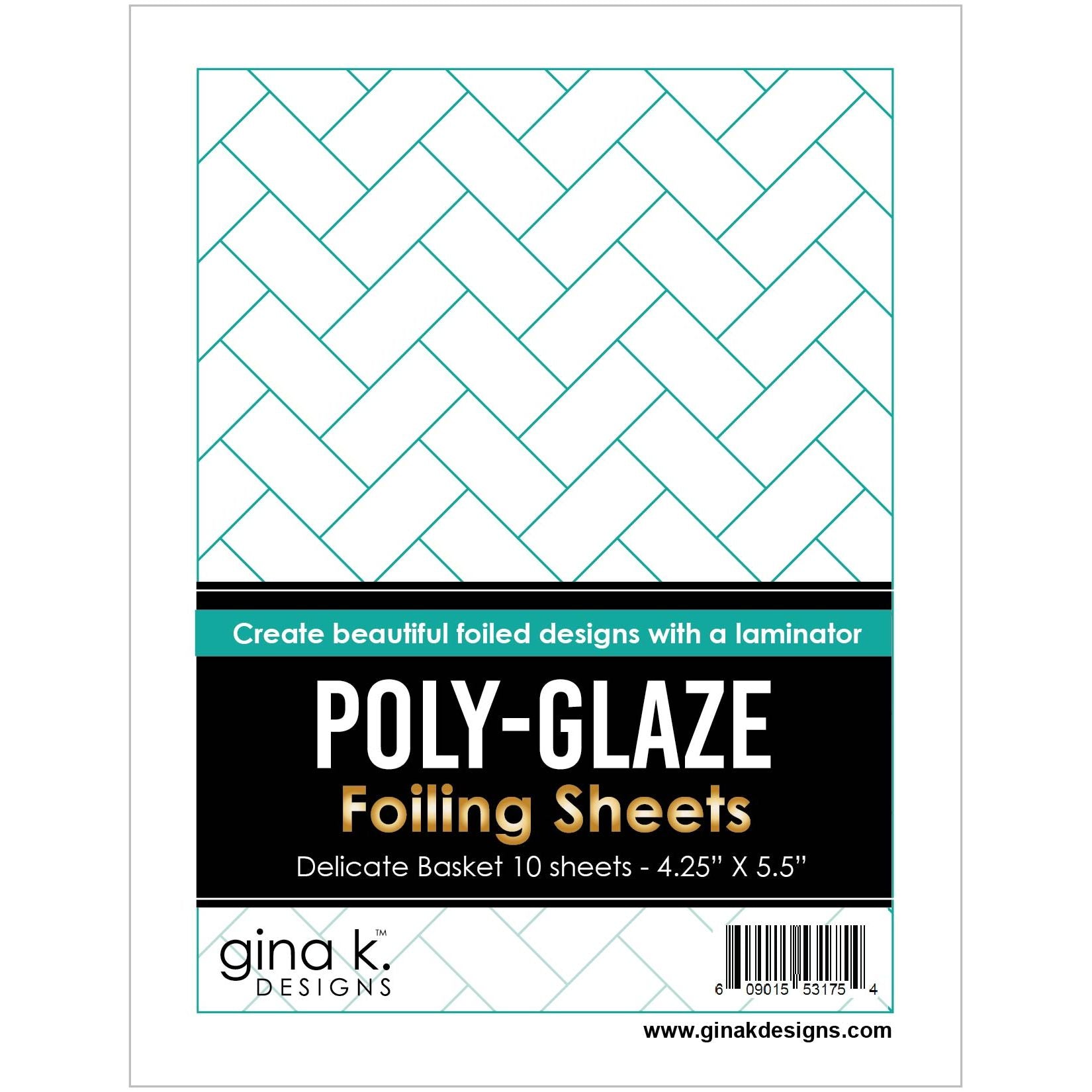 Gina K Designs DELICATE BASKET Poly-Glaze Foiling Sheets pgfdb