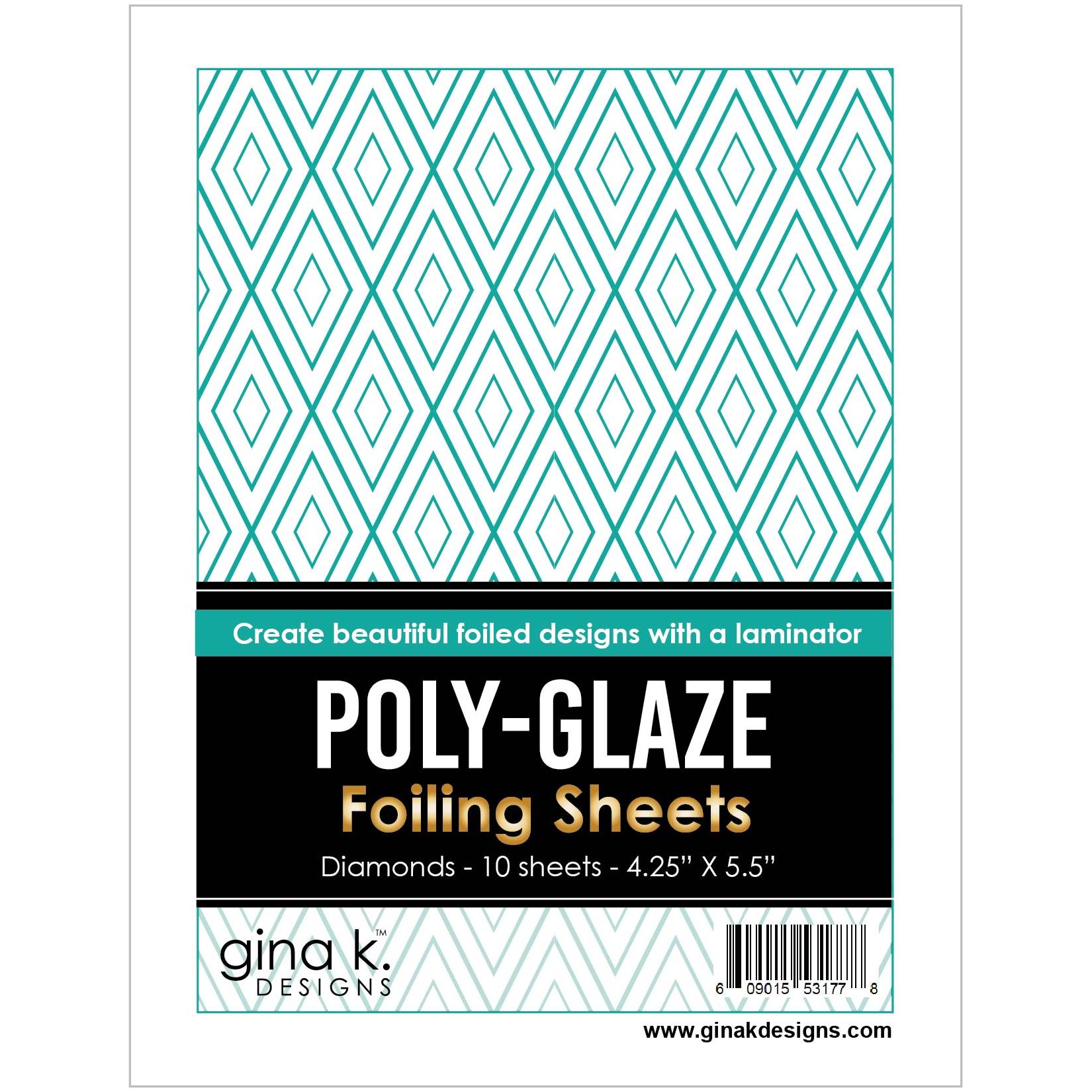 Gina K Designs DIAMONDS Poly-Glaze Foiling Sheets pgfd
