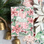 Pinkfresh Studio Poinsettia Frame Press Plates 253824 Magical Holiday Card | color-code:ALT02