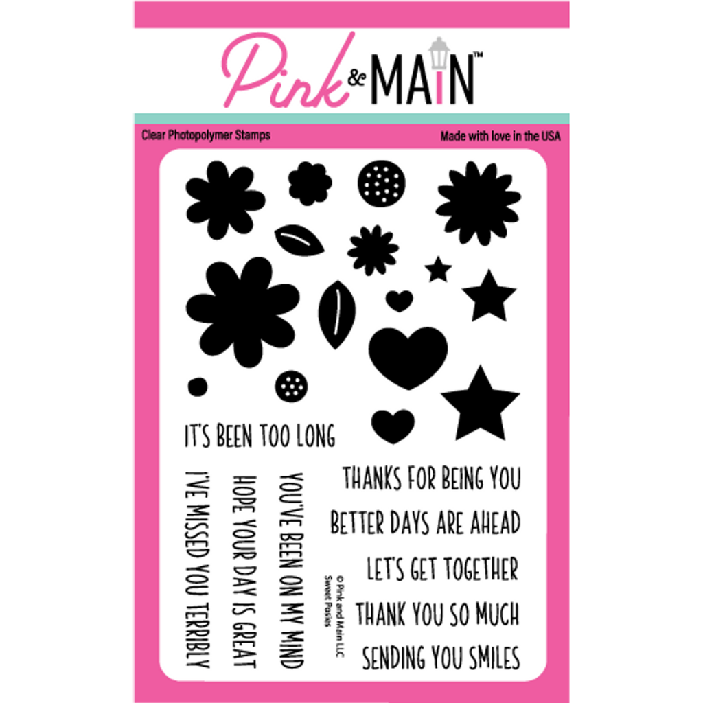 Pink and Main Sweet Posies Clear Stamps PM0595