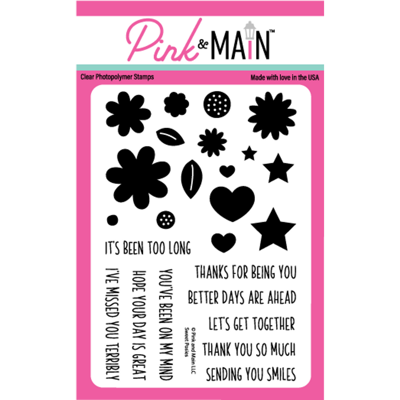 Pink and Main Sweet Posies Clear Stamps PM0595