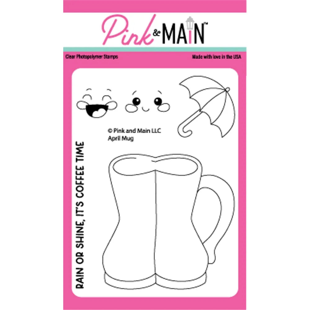 Pink and Main April Mug Clear Stamps pm0696
