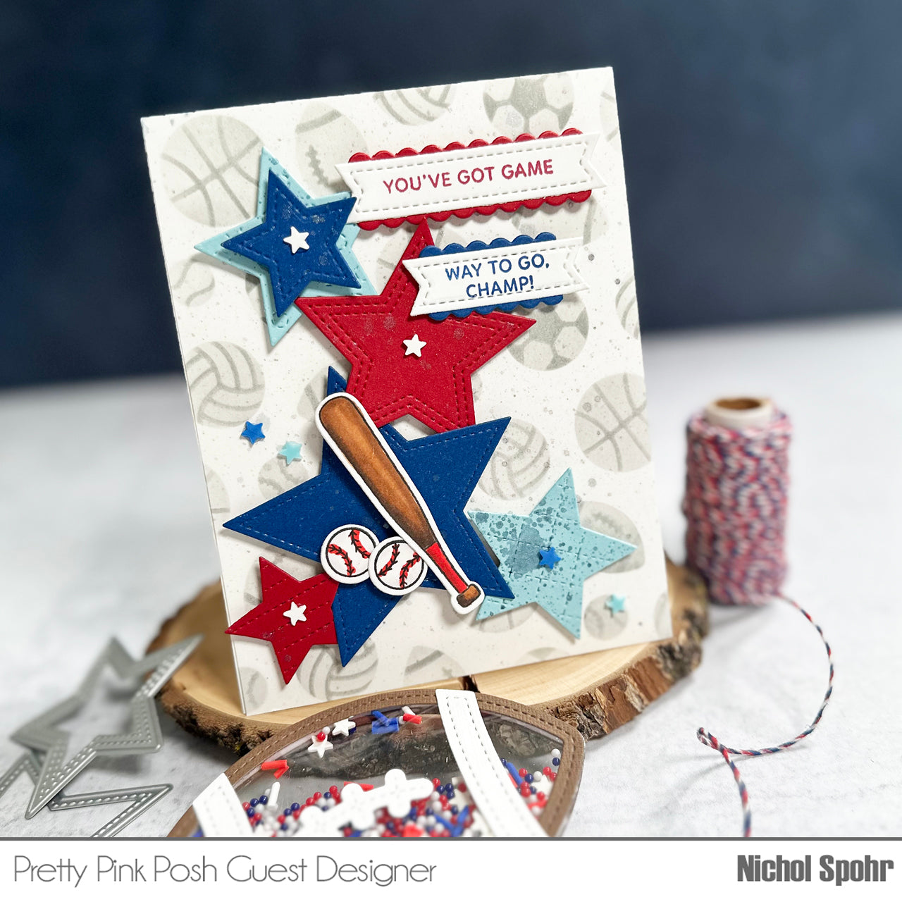 Pretty Pink Posh Sports Clear Stamps way to go | color-code:ALT01
