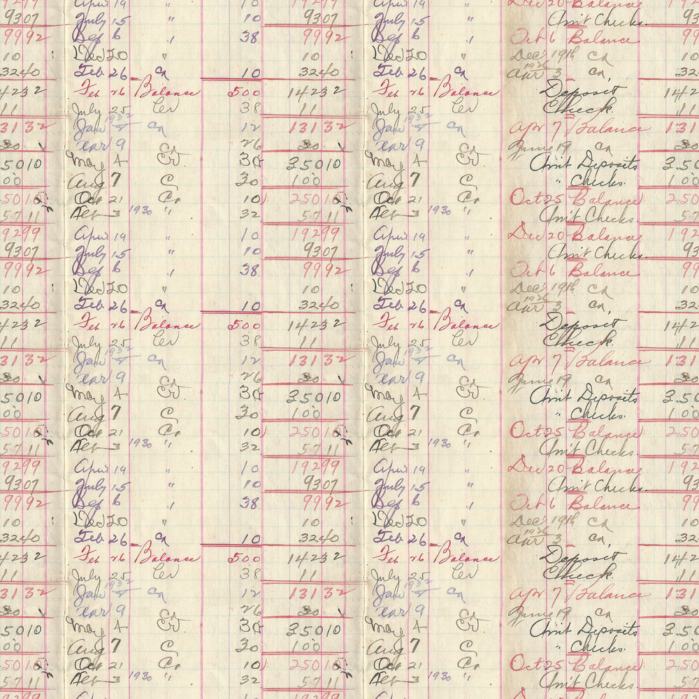 Tim Holtz Fabric By The Yard Red Ledger pwth225 Eclectic Elements Palette