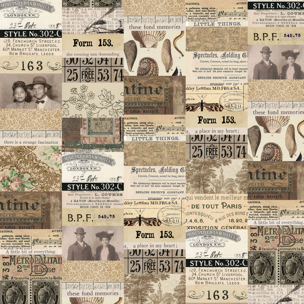 Tim Holtz Fabric Palette Neutral Bundle of 10 Fat Quarters