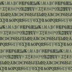 Tim Holtz Fabric By The Yard Green Typeography pwth264 Eclectic Elements Palette