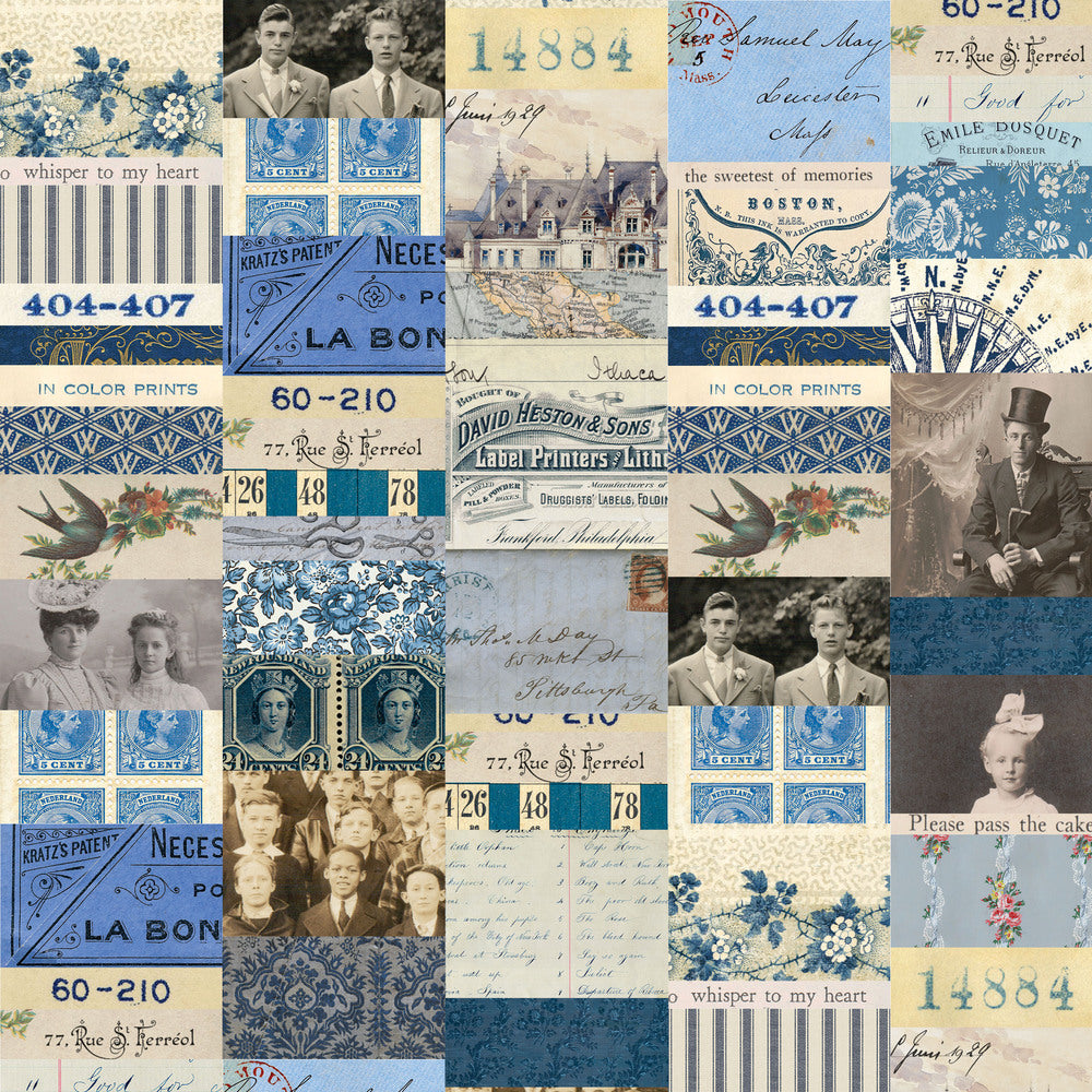 Tim Holtz Fabric Palette Indigo Bundle of 10 Fat Quarters