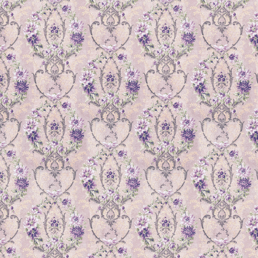 Tim Holtz Fabric By The Yard Purple Wallpaper pwth307 Eclectic Elements Palette