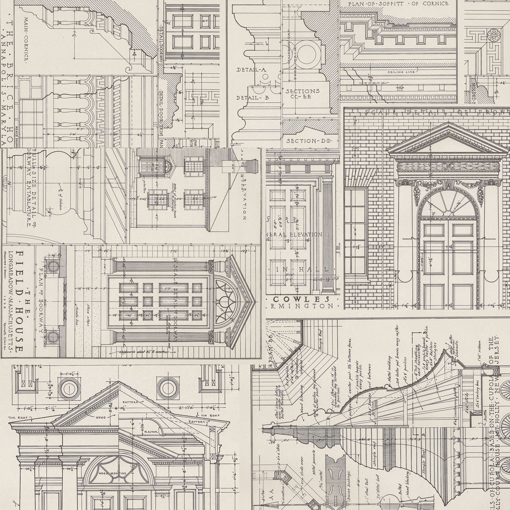 Tim Holtz Fabric By The Yard Charcoal Schematics pwth317 Eclectic Elements Palette