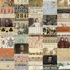 Tim Holtz Fabric By The Yard Halloween Collage pwth330 Eclectic Elements Palette