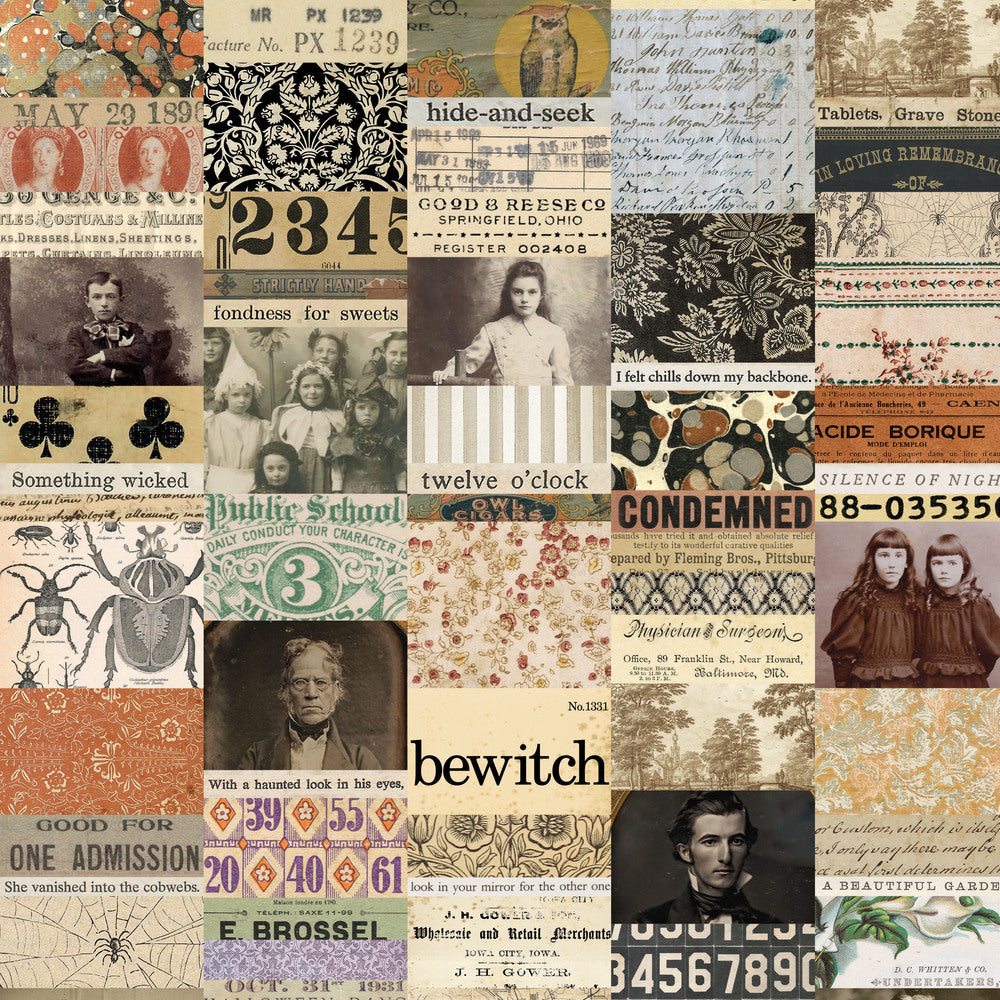 Tim Holtz Fabric Palette Seasonal Bundle of 5 Fat Quarters Halloween And Christmas th25hc