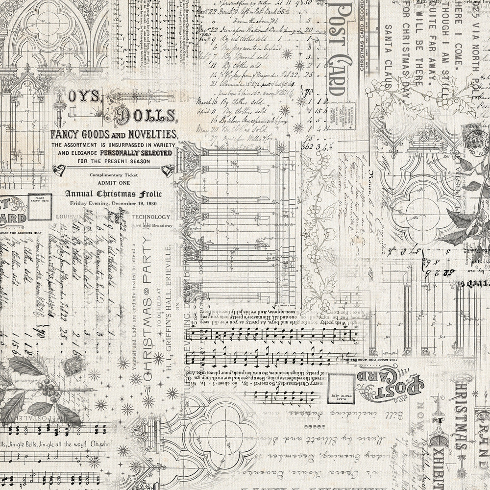 Tim Holtz Fabric By The Yard Christmas Remnants pwth336 Eclectic Elements Palette
