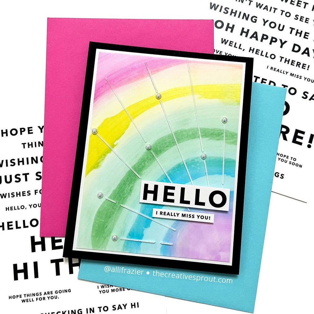 Simon Says Cling Stamps Painted Rainbow sss102699 Dear Friend
