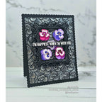 Simon Says Stamp Embossing Folder Pansy Petals sf621 Beautiful Moments Card