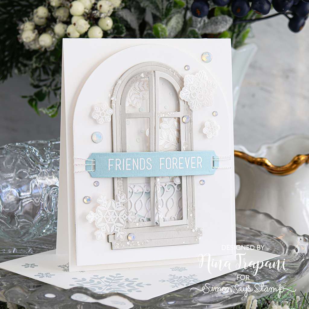 Simon Says Stamp Balcony Windows Wafer Dies 1477sd And Everything Nice Friend Card | color-code:ALT05