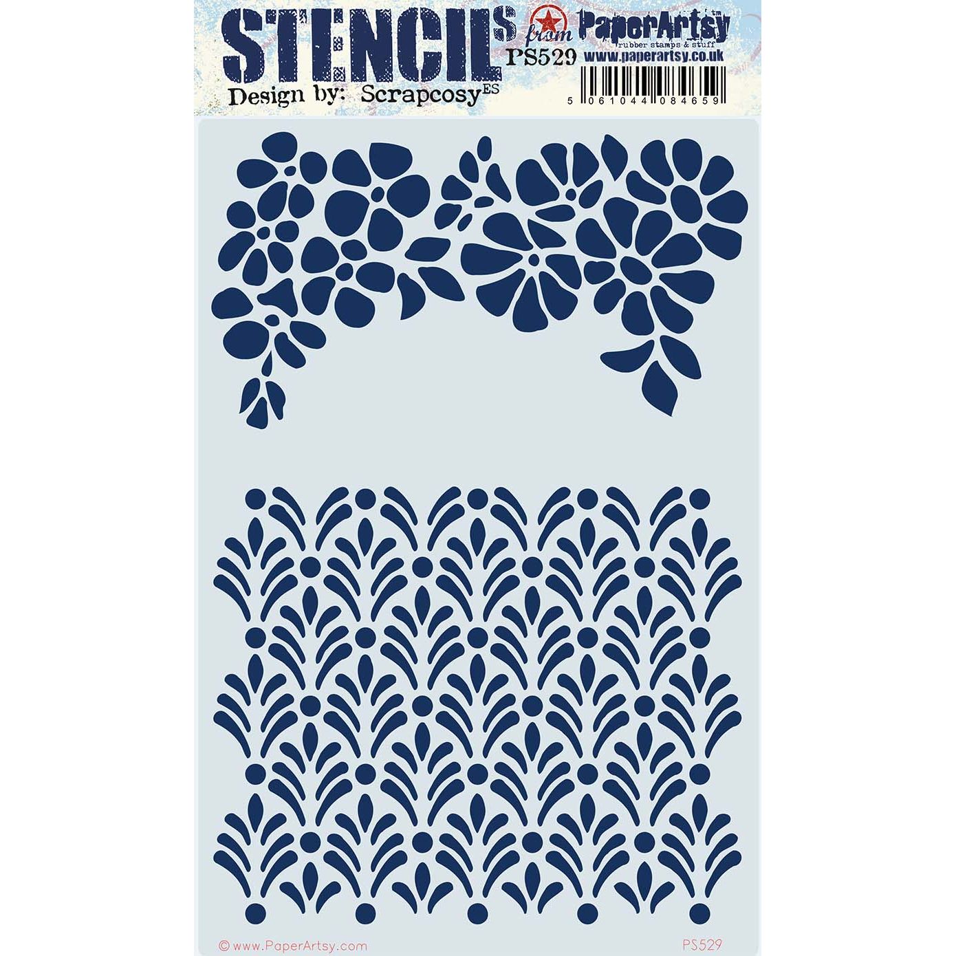 PaperArtsy Eclectica3 Scrapcosy Large Stencil ps529