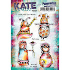 PaperArtsy Kate Crane Cling Stamps kc021