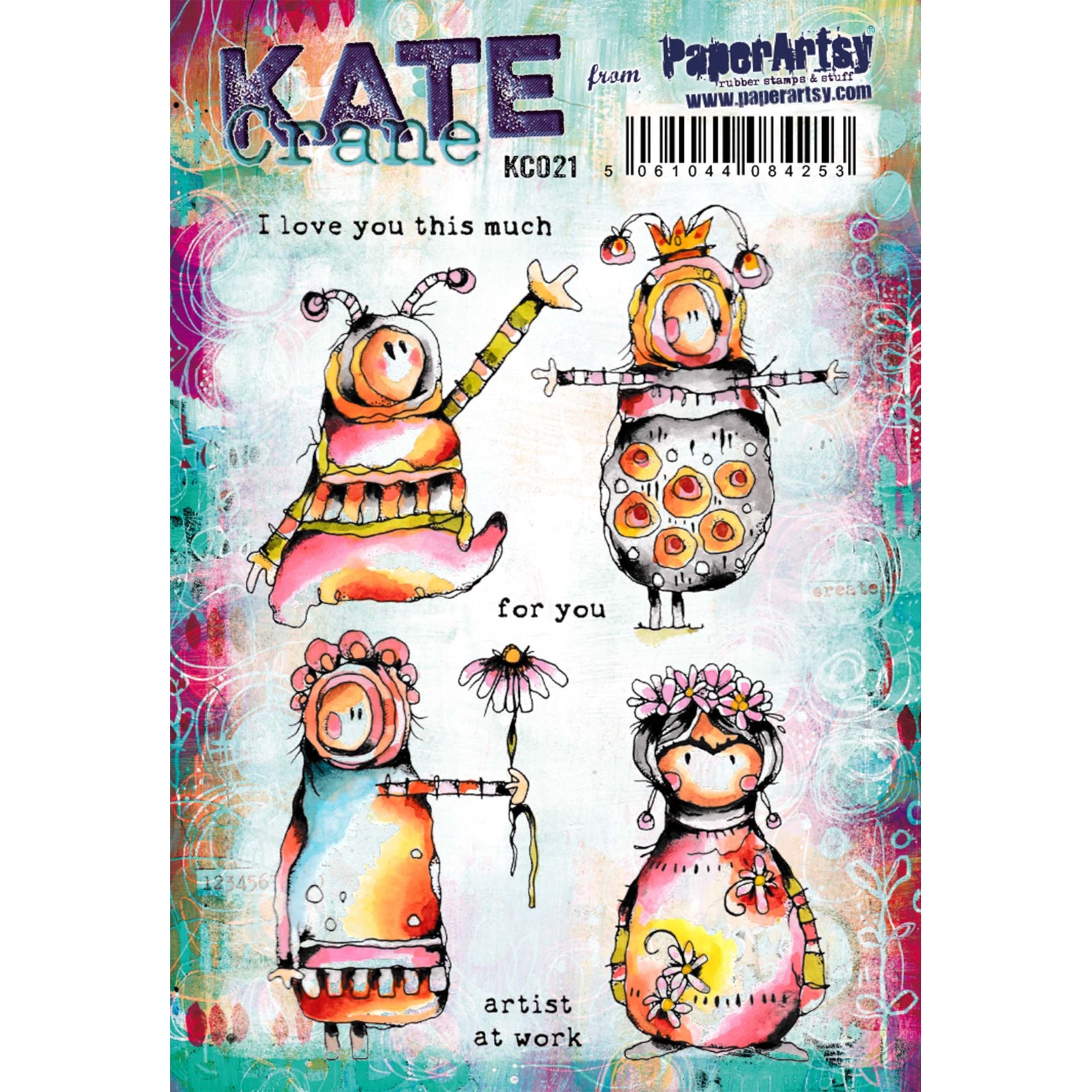 PaperArtsy Kate Crane Cling Stamps kc021