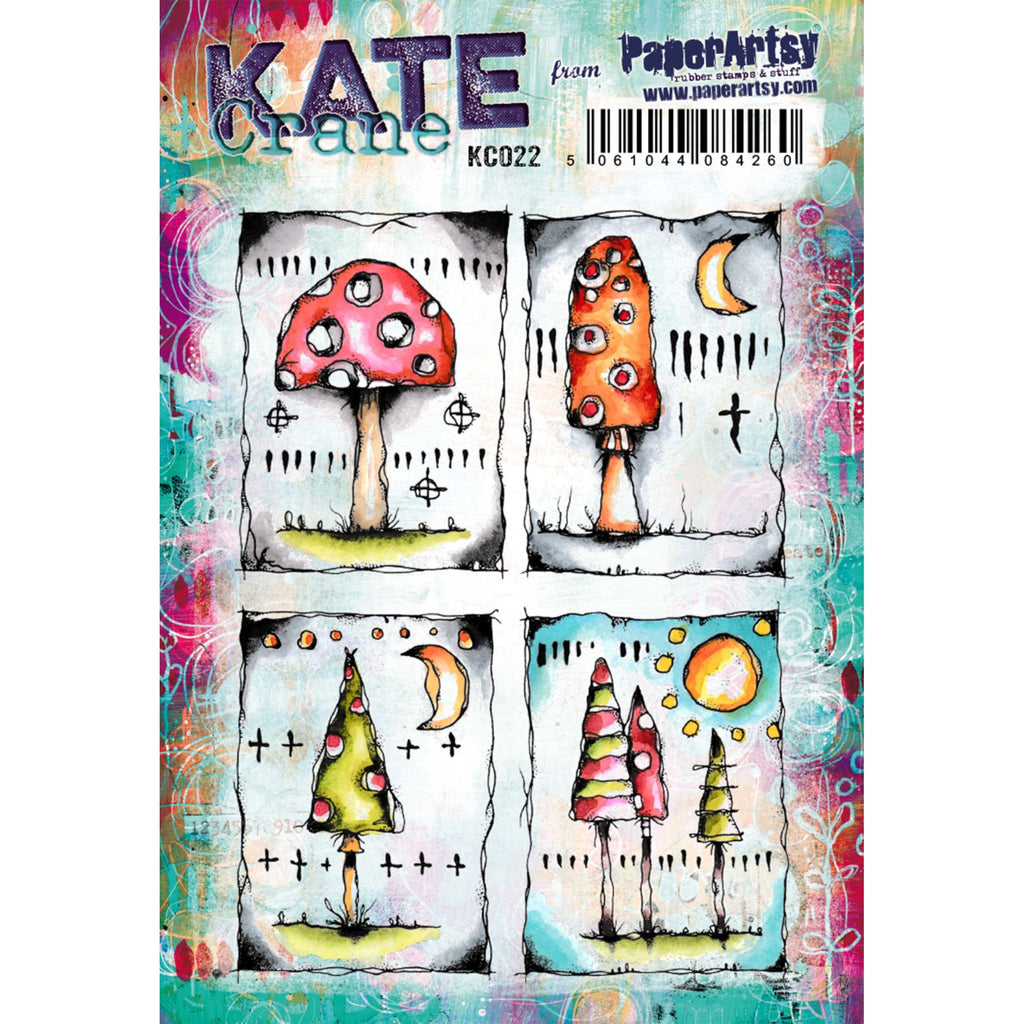 PaperArtsy Kate Crane Cling Stamps kc022