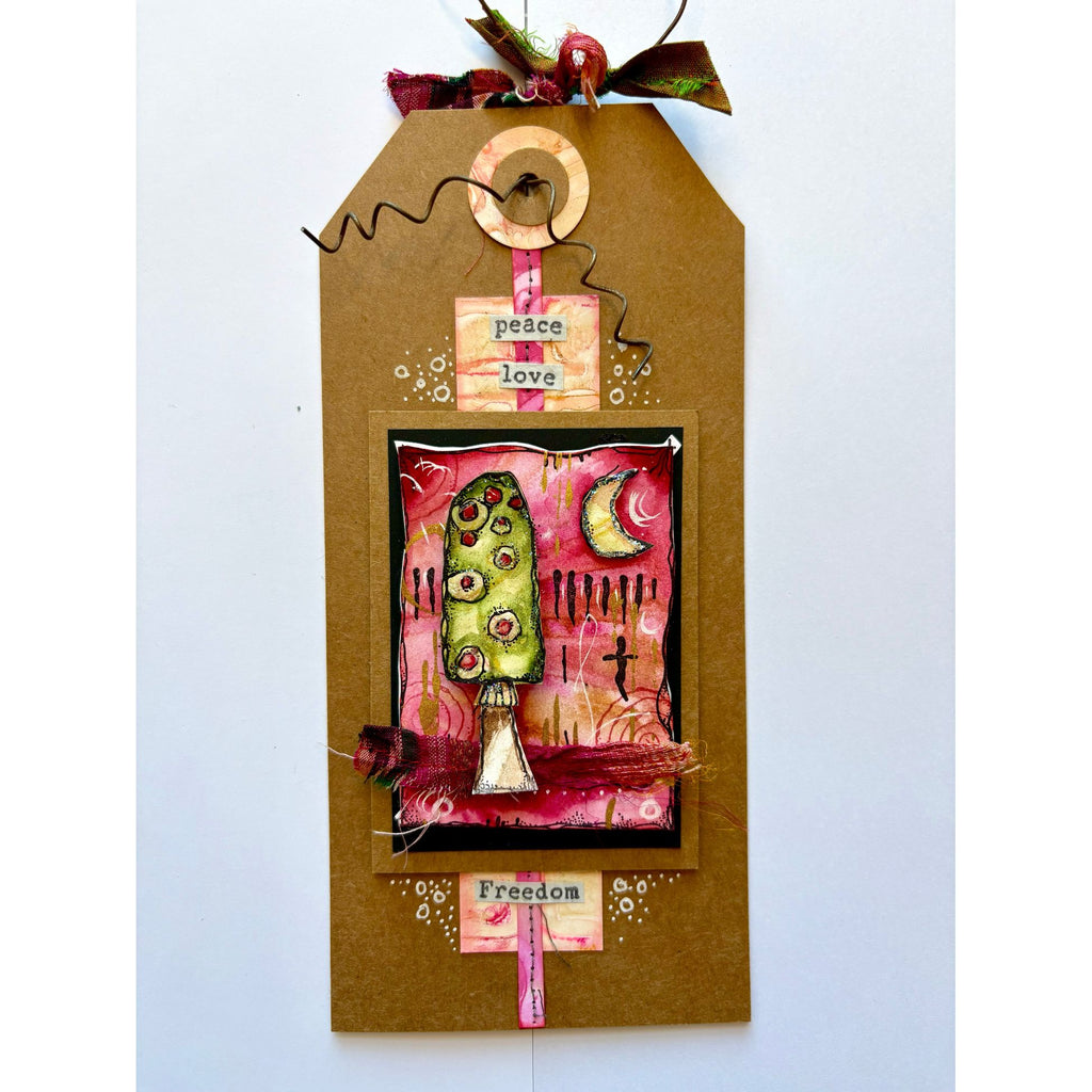 PaperArtsy Kate Crane Cling Stamps kc022 freedom
