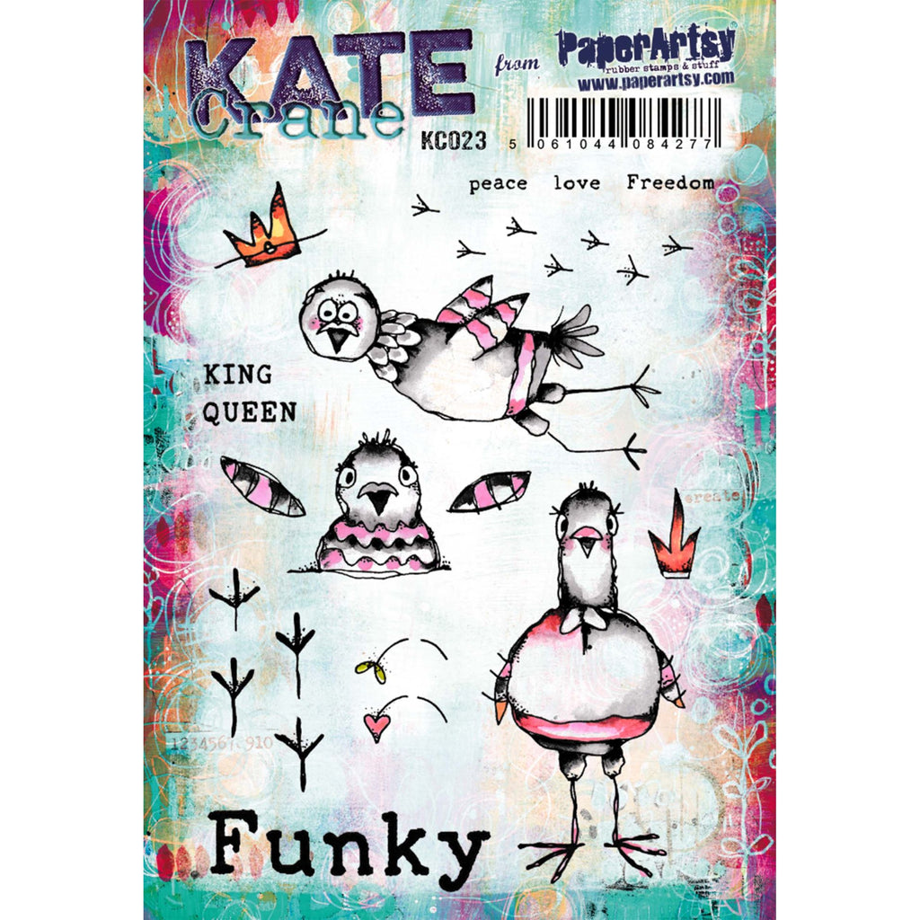 PaperArtsy Kate Crane Cling Stamps kc023