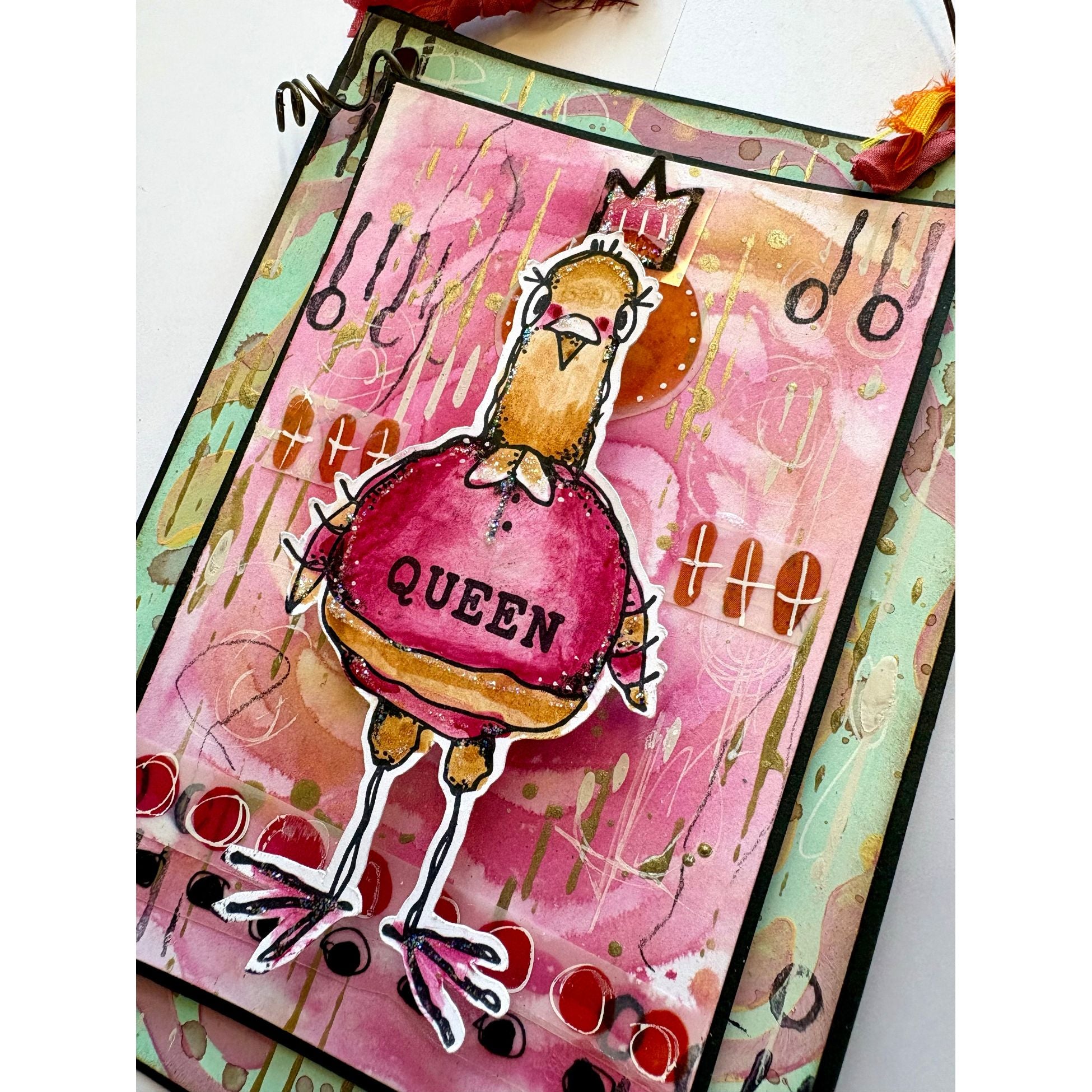 PaperArtsy Kate Crane Cling Stamps kc023 chicken