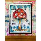 PaperArtsy Kate Crane Stencil ps509 mushroom